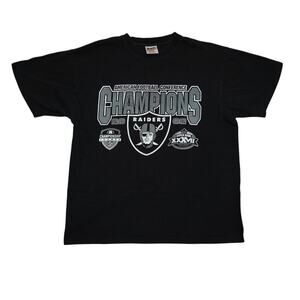 Vintage 2002 Raiders AFC Champions Super Bowl XXXVII Tee – Size XL